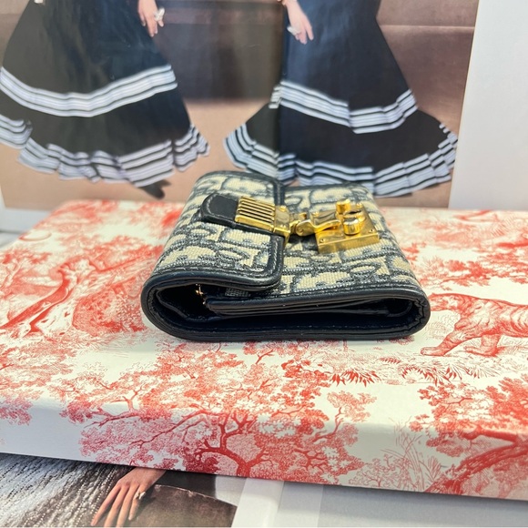 Auth DIOR Wallet • Mini Clutch in Jacquard Canvas Authentic Christian Dior - Picture 4 of 9